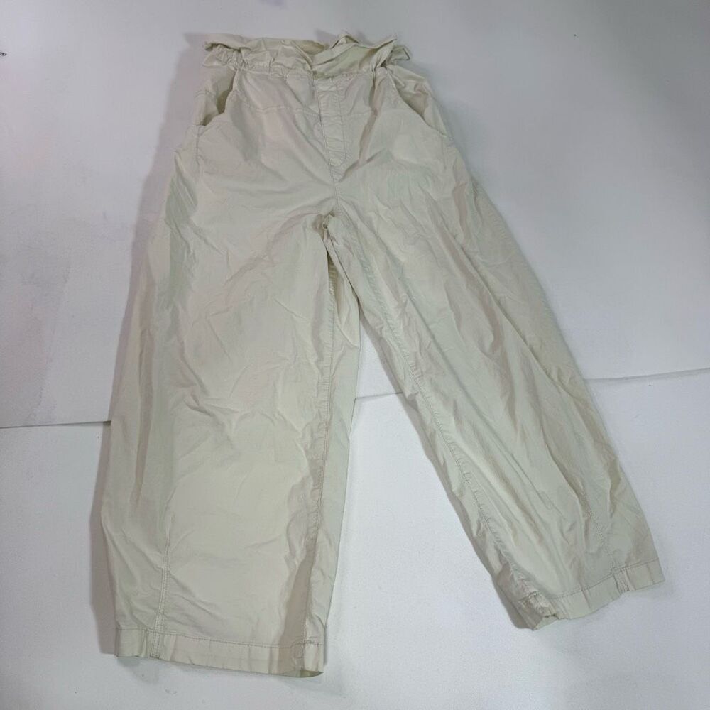 Pilcro‎ Pants Womens Medium Cream Mid Rise Straight Wide Trousers